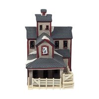 Vintage 1997 Lemax Hereford's Barn: Dickensvale Porcelain Lighted House