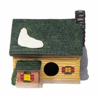 Vintage 1993 Lemax Log Cabin: Dickensvale Porcelain Lighted House