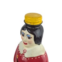 Vintage 1983 Painted Mrs. Butterworth Bottle: Hand Painted Folk Art Decor