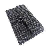 Vintage Barbara Lee Beaded Black Bag: Formal Evening Clutch Purse