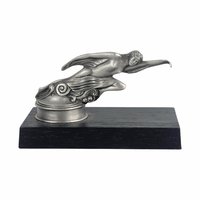 Vintage 1982 Studebaker Hood Ornament: Franklin Mint Pewter Atalanta Sculpture