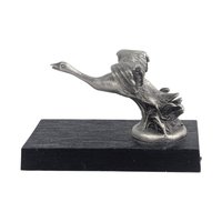 Vintage 1983 Wills Sainte Claire Hood Ornament: Franklin Mint Pewter Gray Goose Sculpture