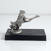 Vintage 1983 Wills Sainte Claire Hood Ornament: Franklin Mint Pewter Gray Goose Sculpture