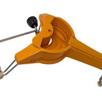 Vintage Mouli-Julienne Slicer: Orange Kitchen Gadget with 5 Discs