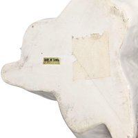 Vintage Ceramic Rabbit Vase: Trio of Bunnies with Pastel Bows Centerpiece