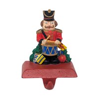 Vintage Nutcracker Stocking Holder: Toy Soldier Drummer Mantel Hanger