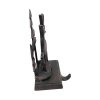 Cast Iron Reindeer Stocking Holders: Vintage Christmas Mantel Pair