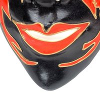 Vintage 1990s Venetian Carnival Mask: Handmade Papier-Mâché Wall Art, Italy