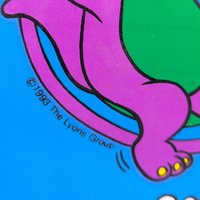 Vintage 1993 Barney & Baby Bop Suitcase: The Lyons Group Kids Luggage