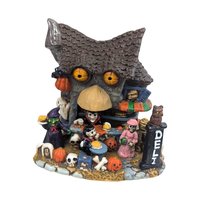 Vintage Light-Up Halloween Village Deli: Spooky Town Monster Figurine