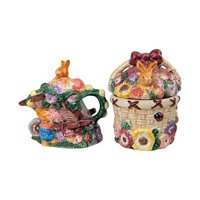 Vintage 1990s Rabbit Tea Set: Merc Asia Ceramic Bunny Teapot Service, Easter Tableware