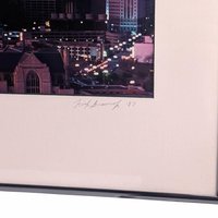 Vintage 1987 Minneapolis Print: Rick Gravrok World Series Skyline #1, Framed Minnesota Twins Art