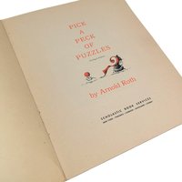 Vintage 1970 Puzzle Book: Pick a Peck of Puzzles by Arnold Roth, Mid-Century Brain Teasers