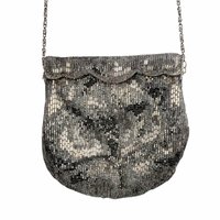 Vintage La Regale Silver Beaded Purse: Mid-Century Evening Bag