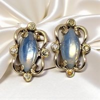 Vintage Earring Collection Your Choice: Faux Pearl, Moonglow, or Tiger Eye