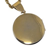 Vintage Pink Rose Locket Necklace: Gold Tone Ornate Floral Jewelry