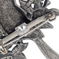 Vintage 1980s JJ Cardinal Brooch: Jonette Jewelry Silver Tone Bird Pin