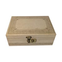 Vintage 1960s Cream Jewelry Box: Cantilever Storage Case with Red Interior