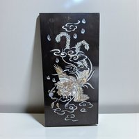 Set of 4 Vintage Korean Abalone Panels: Four Auspicious Creatures Art