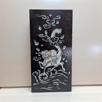 Set of 4 Vintage Korean Abalone Panels: Four Auspicious Creatures Art