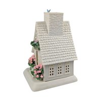 Vintage 2002 The Easter Chapel Tealight: Department 56 Bisque Porcelain Decor