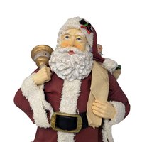 Vintage Standing Santa Figurine: 10" Traditional Holiday Decor