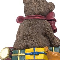 Vintage Bear Shelf Sitter Figurine: Resin Christmas Candy Decor