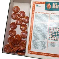 Vintage 1989 King's Court Game: Golden Supercheckers Strategy Game