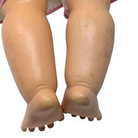 Vintage 1950s Large Plastic Baby Doll: 23-Inch Doll with Open Close Eyes