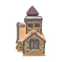 Vintage 1991 Lemax Stone Church: Lighted Christmas Village House