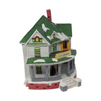 Vintage 1993 Lemax Bed & Breakfast: Dickensvale Porcelain Lighted House