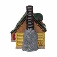 Vintage 1993 Lemax Log Cabin: Dickensvale Porcelain Lighted House