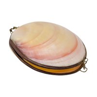Vintage Clamshell Trinket Box: Natural Seashell Jewelry Holder