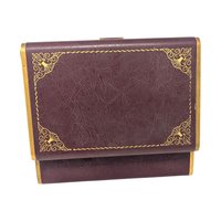 Vintage Maroon Jewelry Box: Tiered Tray with Blue Velvet