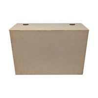 Vintage 1960s Cream Jewelry Box: Cantilever Storage Case with Red Interior