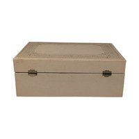 Vintage 1960s Cream Jewelry Box: Cantilever Storage Case with Red Interior