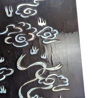 Set of 4 Vintage Korean Abalone Panels: Four Auspicious Creatures Art