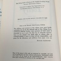 Vintage 1958 Viking Book of Poetry: Richard Aldington Hardcover