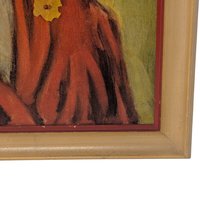 Vintage "Gay Philosopher" Print: Henry Major "Why Worry?" Framed Art