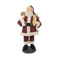 Vintage Standing Santa Figurine: 10" Traditional Holiday Decor