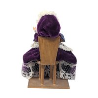 Vintage Handmade Grandma Doll: Folk Art Knitting Figurine