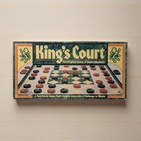 Vintage 1989 King's Court Game: Golden Supercheckers Strategy Game
