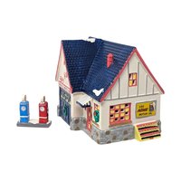 Vintage 1989 Dept 56 Big Bill's Service Station: Snow Village 5128-4 Ceramic House