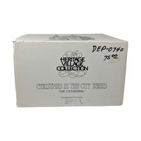 Vintage 1987 The Cathedral Lighted Building: Dept 56 Christmas in the City Village Decor