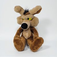 1990 Warner Bros Wile E. Coyote Plush: Looney Tunes Stuffed Animal Toy