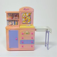 Vintage 90s Mattel Barbie Baby Care Changing Station: Dollhouse Nursery Furniture