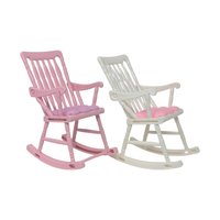 1997 Mattel Barbie Dollhouse Rocking Chair Pair: Pink and White Nursery Furniture