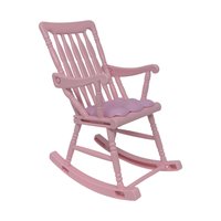 1997 Mattel Barbie Dollhouse Rocking Chair Pair: Pink and White Nursery Furniture