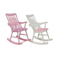 1997 Mattel Barbie Dollhouse Rocking Chair Pair: Pink and White Nursery Furniture