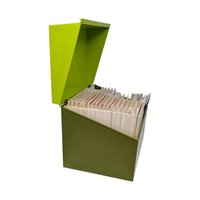 Vintage 1970 Betty Crocker Recipe Library: Green Plastic Box with Card Set